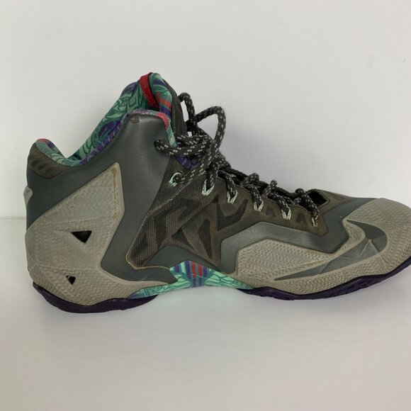 Nike Lebron 11 Terracotta Warrior Basketball Shoes Men's 12 Gray Electric Purple - Picture 8 of 16